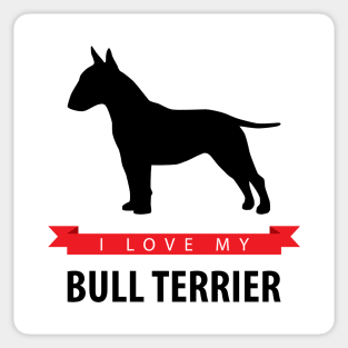 I Love My Bull Terrier Sticker